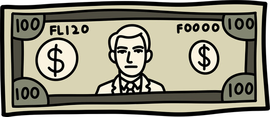 an illustration of a dollar bill