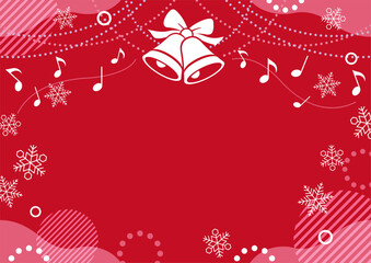 Vector Contemporary Style Festive Background Illustration With Christmas Bells.