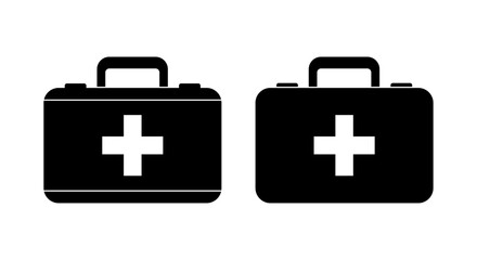 Minimal First Aid Kit Icon — Medical Case Vector, Healthcare Emergency Symbol