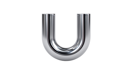 U shaped magnet isolated on transparent background 