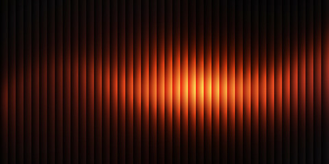 Vibrant orange glowing glass effect background with vertical light lines, Vertical ribbed glass texture. perfect for modern digital designs, wallpapers, and futuristic visuals.