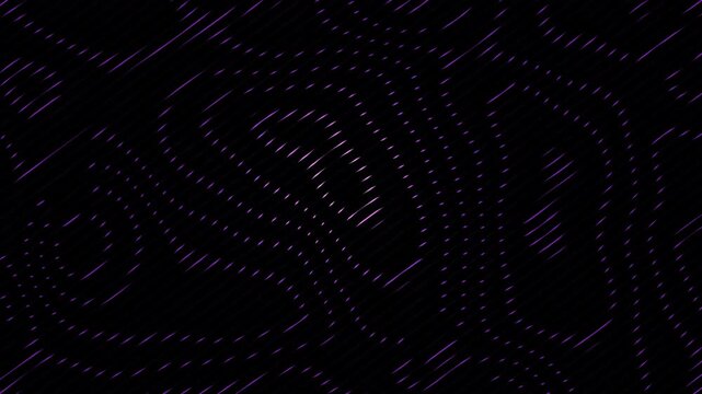 Abstract Dark Wavy Striped Lines Pattern on Black Digital Background