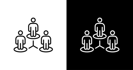 Connected Workforce White Icon Set Design