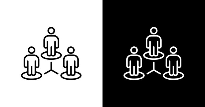 Connected Workforce White Icon Set Design