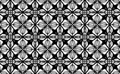 Seamless abstract pattern. black and white linear illustration for coloring. Vector coloring book for adult.