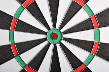 Dart board isolated on white background. Close up