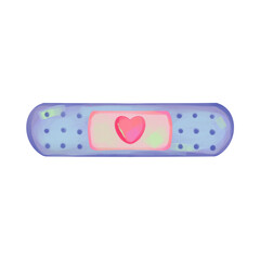Heart Bandage Illustration for Love and Care.