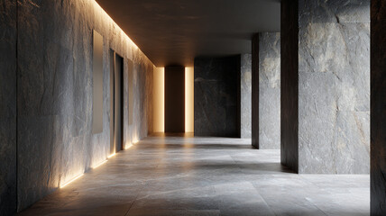 Minimal indoor hallway