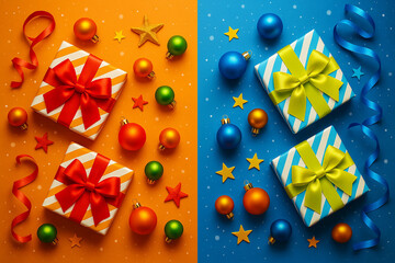 Color Pop Christmas background
