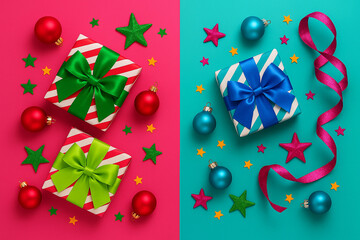 Color Pop Christmas background