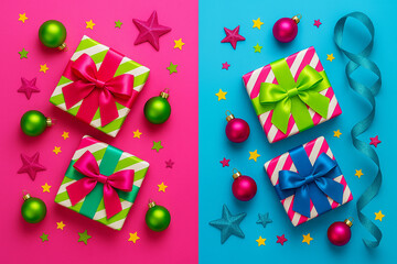 Color Pop Christmas background