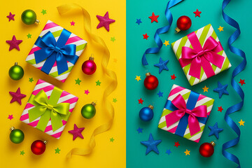 Color Pop Christmas background
