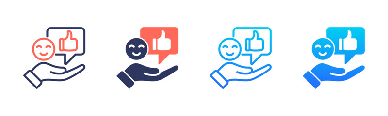 Satisfaction Icon Pack In Multiple Styles