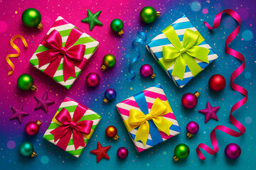 Color Pop Christmas background