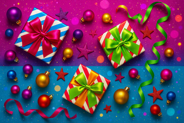 Color Pop Christmas background