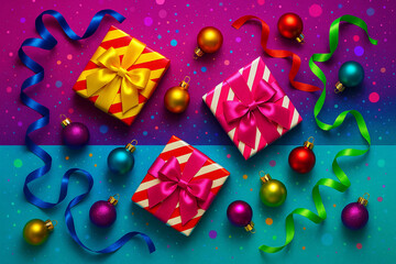 Color Pop Christmas background
