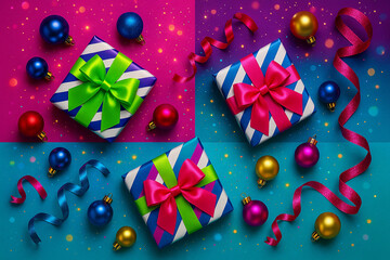 Color Pop Christmas background