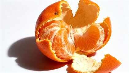Freshly Peeled Mandarin Orange in Bright Natural Light