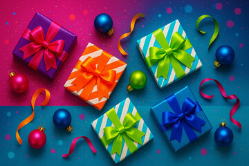 Color Pop Christmas background