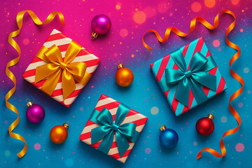 Color Pop Christmas background