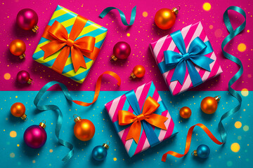 Color Pop Christmas background