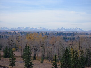 Canadian Rockies, Canada, Alberta, nature, wild, Snow- covered Rocky Mountain,season, panorama, snow covered mountains, autumn in the mountains,  