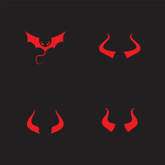 Devil horn Vector icon design illustration