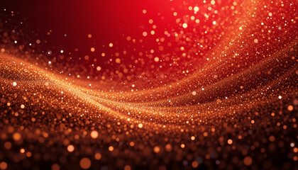 Red gold glowing background image, light, glitter, anniversary, gradation, banner texture advertising poster