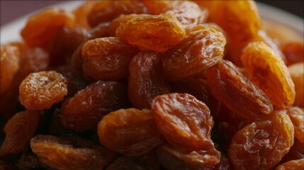 Dried golden raisins and sweet sultanas with rich texture and natural color, Australian dried fruits rich in fiber and nutrients, healthy snack ingredient for cooking, baking, balanced diet concepts
