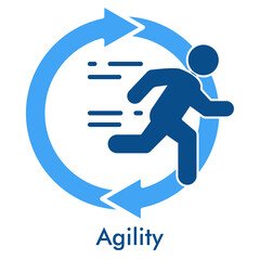 Agility Icon in Duotone Style. Vector Illustration for Fast Growth and Productivity Concept