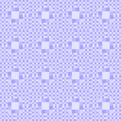 Periwinkle Blue Pixel Gingham Grid Seamless Pattern