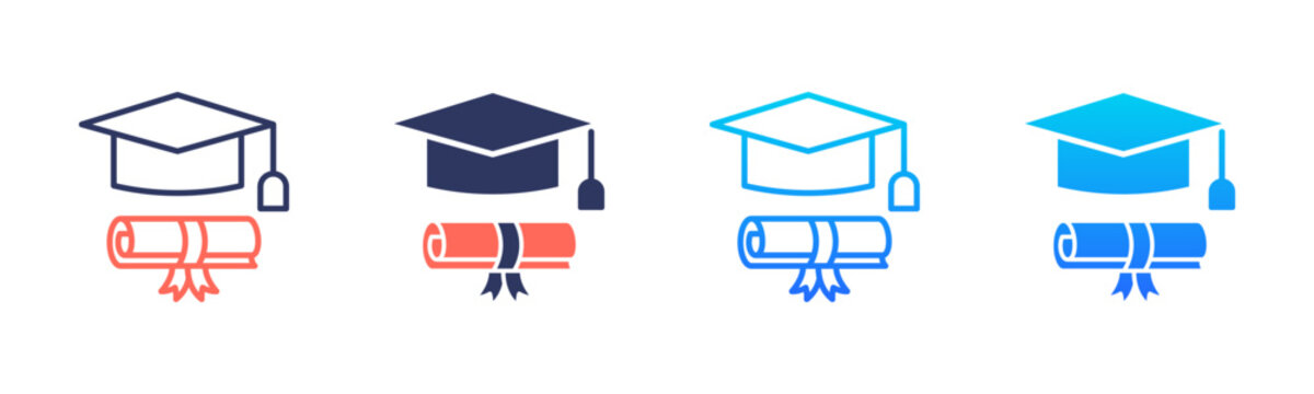 Graduation Icon Pack In Multiple Styles
