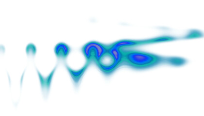 Abstract Blue and Cyan Swirls Transparent PNG Dynamic Water or Energy Effect Element