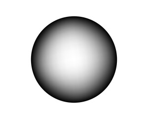 Black Shaded Circle Realistic Vector Graphic Design Element Isolated On Transparent Background