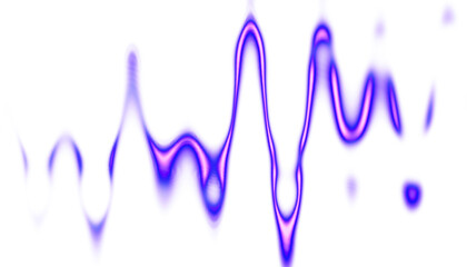 Dynamic Purple Wave Light Effect Abstract Energy Line on Transparent Background