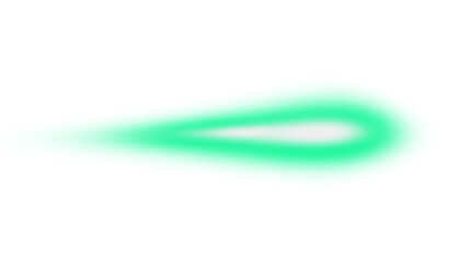Green Light Streak Transparent PNG Abstract Glowing Horizontal Beam Effect
