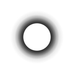 Circular Shadow Overlay Effect Transparent​,  Round Shadow Isolated Background​, Realistic Blur Circle Shadow
