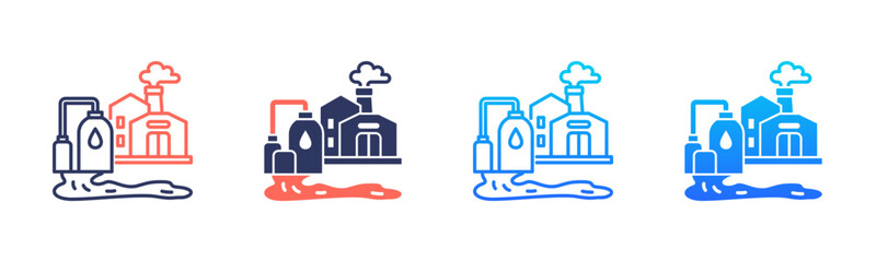 Industrial Waste Icon Pack In Multiple Styles