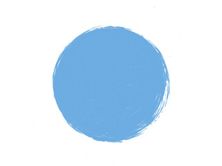 Isolated Periwinkle Blue Brushstroke Circle with Transparency for Graphic Design Elements, Art