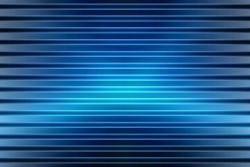 Illustration of abstract blue horizontal lines with glowing light in the center, futuristic background, digital art, technology concept, clean and modern design