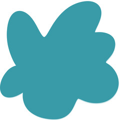 Abstract Teal Cloud or Splash Shape Background
