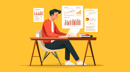  A diligent employee focused on scrolling through various investment blogs 
