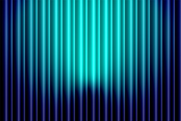 Obraz premium Illustration of abstract background with vertical blue and turquoise glowing lines creating a sense of depth and futuristic ambiance