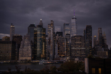 Fototapeta premium New York city skyline at night 