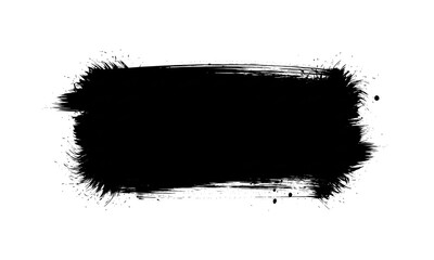 Rugged Black Rectangle Brush That Embodies Urban Grunge