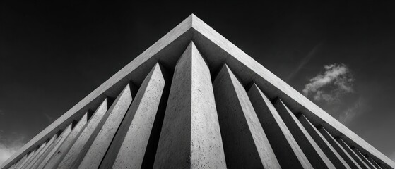 Obraz premium Abstract architectural view of a building corner with transparent background