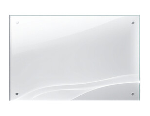 Realistic Frosted Glass Texture with Subtle Blur and Light Reflections, isolated on transparent background. 