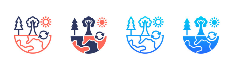 Environmental Impact Icon Pack In Multiple Styles