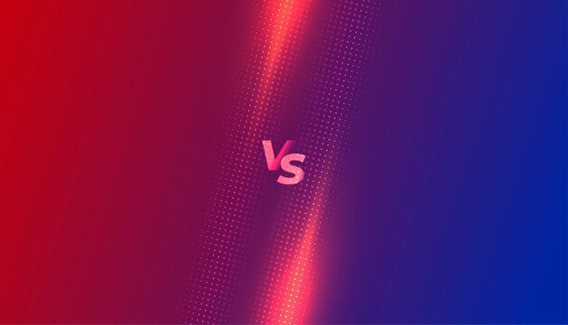 trendy versus vs duel comparison banner with shiny effect