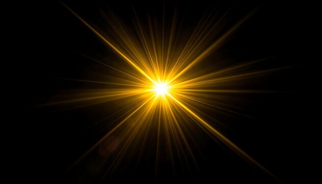 Bright burst of golden light radiating from a central point